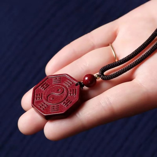 Cinnabar Bagua Taishang Laojun Fu Character Necklace Cinnabar Bagua Taishang Laojun Fu Character Necklace