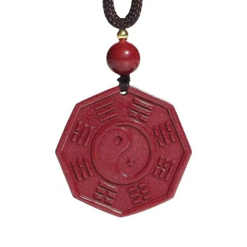 Cinnabar Bagua Taishang Laojun Fu Character Necklace Cinnabar Bagua Taishang Laojun Fu Character Necklace