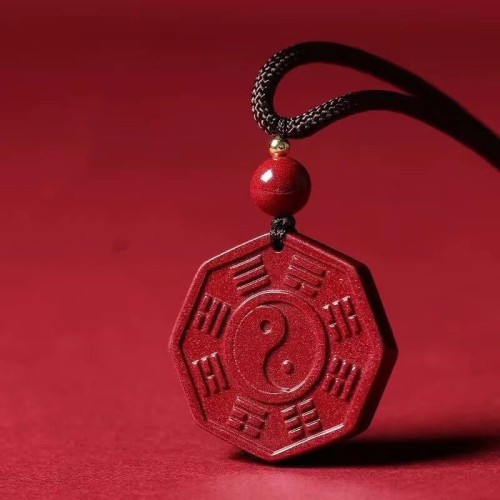 Cinnabar Bagua Taishang Laojun Fu Character Necklace Cinnabar Bagua Taishang Laojun Fu Character Necklace