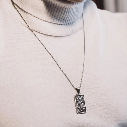 Pure Tin Dragon Protection Necklace Pendant Pure Tin Dragon Protection Necklace Pendant