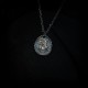 Sterling Silver Gold Crane Auspicious Clouds Pendant Necklace Sterling Silver Gold Crane Auspicious Clouds Pendant Necklace