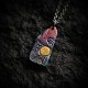 Sterling Silver 24K Gold Waves Sun Balance Necklace Sterling Silver 24K Gold Waves Sun Balance Necklace