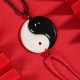 Yin Yang Tai Chi Hetian Jade Luck Necklace Pendant