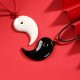 Yin Yang Tai Chi Hetian Jade Luck Necklace Pendant
