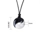 Black Obsidian White Turquoise Yin Yang Strength Necklace Black Obsidian White Turquoise Yin Yang Strength Necklace