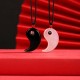 Onyx Agate Yin Yang Tai Chi Couple Necklace Onyx Agate Yin Yang Tai Chi Couple Necklace