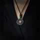 999 Silver 24k Gold Tai Chi Bagua Yin Yang Necklace