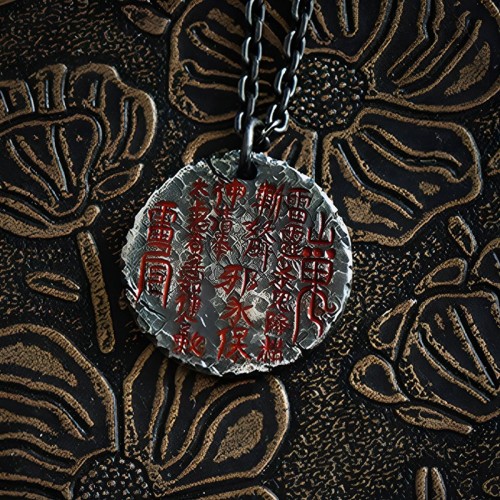 999 Silver 24k Gold Tai Chi Bagua Yin Yang Necklace