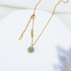 Peace Buckle White Jade Cyan Jade Happiness Necklace
