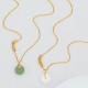Peace Buckle White Jade Cyan Jade Happiness Necklace