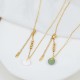 Peace Buckle White Jade Cyan Jade Happiness Necklace