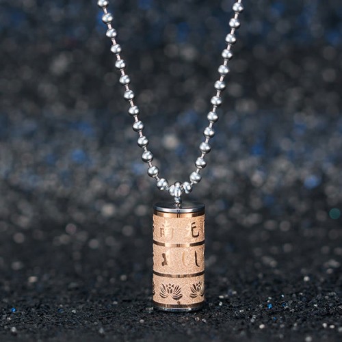 Om Mani Padme Hum Lotus Prayer Wheel Necklace Om Mani Padme Hum Lotus Prayer Wheel Necklace