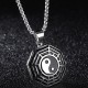 Titanium Steel Bagua Yin Yang Balance Necklace Pendant Titanium Steel Bagua Yin Yang Balance Necklace Pendant