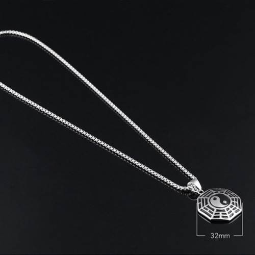 Titanium Steel Bagua Yin Yang Balance Necklace Pendant Titanium Steel Bagua Yin Yang Balance Necklace Pendant
