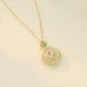 925 Silver Fu Character Hetian Jade Snake Luck Necklace 925 Silver Fu Character Hetian Jade Snake Luck Necklace