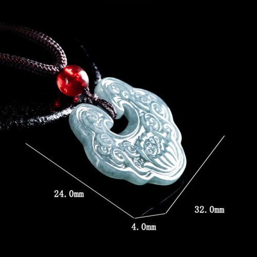 Lotus Carved Jade Ruyi Abundance Pendant Lotus Carved Jade Ruyi Abundance Pendant