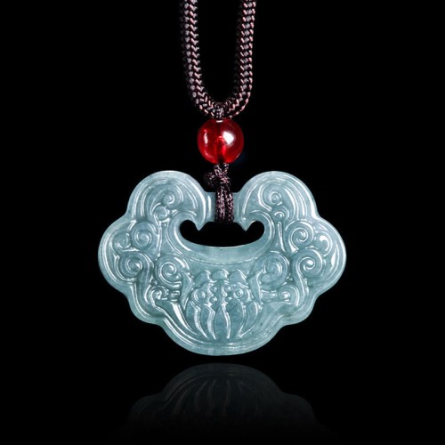 Lotus Carved Jade Ruyi Abundance Pendant Lotus Carved Jade Ruyi Abundance Pendant
