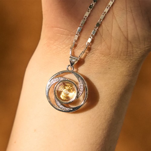 Gold Plated Copper Windmill Luck Necklace Pendant Gold Plated Copper Windmill Luck Necklace Pendant