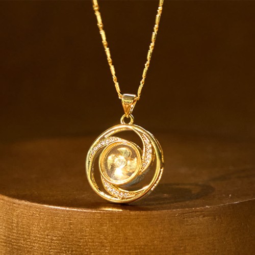 Gold Plated Copper Windmill Luck Necklace Pendant Gold Plated Copper Windmill Luck Necklace Pendant