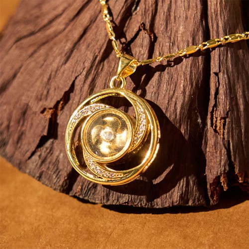 Gold Plated Copper Windmill Luck Necklace Pendant Gold Plated Copper Windmill Luck Necklace Pendant