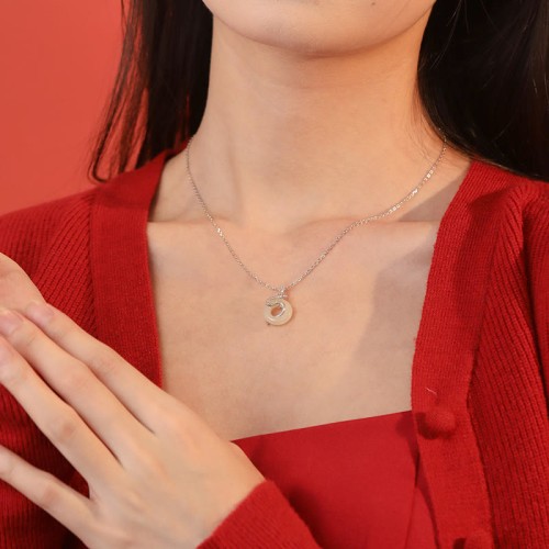 Hetian Jade Snake Luck Necklace Hetian Jade Snake Luck Necklace