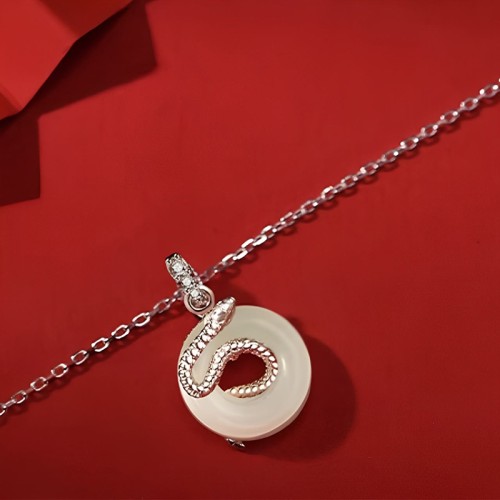 Hetian Jade Snake Luck Necklace Hetian Jade Snake Luck Necklace
