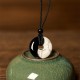 Black Obsidian White Turquoise Yin Yang Strength Necklace Black Obsidian White Turquoise Yin Yang Strength Necklace
