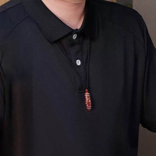 Cinnabar Dzi Bead Blessing Pendant Cinnabar Dzi Bead Blessing Pendant