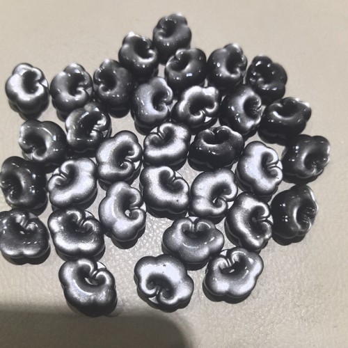 Silver Sheen Obsidian Auspicious Clouds Protection Pendant Silver Sheen Obsidian Auspicious Clouds Protection Pendant