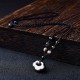 Silver Sheen Obsidian Auspicious Clouds Protection Pendant Silver Sheen Obsidian Auspicious Clouds Protection Pendant