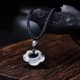 Silver Sheen Obsidian Auspicious Clouds Protection Pendant Silver Sheen Obsidian Auspicious Clouds Protection Pendant