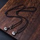 Silver Sheen Obsidian Auspicious Clouds Protection Pendant Silver Sheen Obsidian Auspicious Clouds Protection Pendant