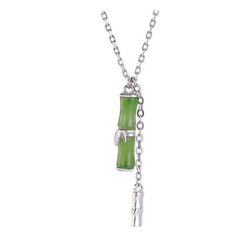 Hetian Jade Bamboo Abundance Necklace Hetian Jade Bamboo Abundance Necklace