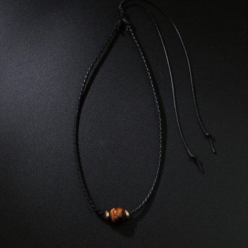 Tiger Eye Beaded Protection Wax Rope Pendant Tiger Eye Beaded Protection Wax Rope Pendant