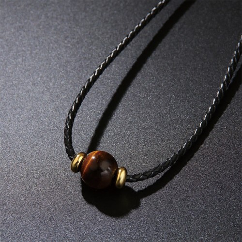 Tiger Eye Beaded Protection Wax Rope Pendant Tiger Eye Beaded Protection Wax Rope Pendant