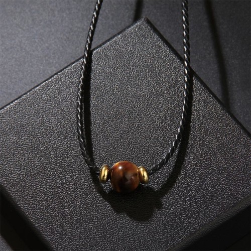 Tiger Eye Beaded Protection Wax Rope Pendant Tiger Eye Beaded Protection Wax Rope Pendant