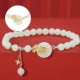 Hetian Jade Osmanthus Peace Buckle Zircon Luck Necklace Hetian Jade Osmanthus Peace Buckle Zircon Luck Necklace