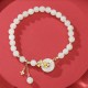 Hetian Jade Osmanthus Peace Buckle Zircon Luck Necklace Hetian Jade Osmanthus Peace Buckle Zircon Luck Necklace