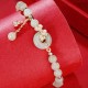 Hetian Jade Peach Blossom Zircon Luck Bracelet Pendant Hetian Jade Peach Blossom Zircon Luck Bracelet Pendant