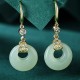 Hetian Jade Gourd Zircon Luck Necklace Set Hetian Jade Gourd Zircon Luck Necklace Set