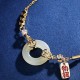 Hetian Jade Gourd Zircon Luck Necklace Set Hetian Jade Gourd Zircon Luck Necklace Set