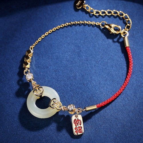 Hetian Jade Gourd Zircon Luck Necklace Set Hetian Jade Gourd Zircon Luck Necklace Set