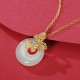 925 Silver Hetian Jade Butterfly Prosperity Necklace 925 Silver Hetian Jade Butterfly Prosperity Necklace