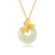 925 Silver Hetian Jade Butterfly Prosperity Necklace 925 Silver Hetian Jade Butterfly Prosperity Necklace