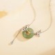 925 Silver Hetian Jade Butterfly Abundance Necklace 925 Silver Hetian Jade Butterfly Abundance Necklace