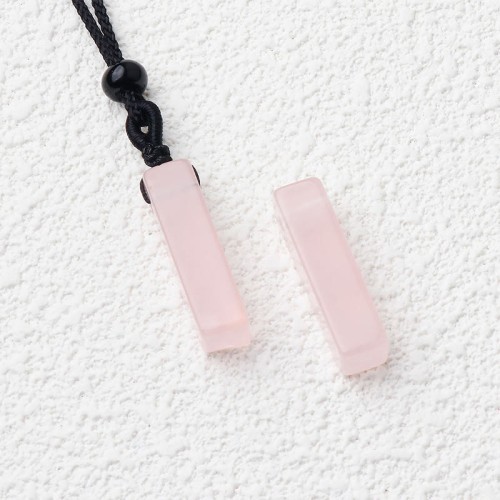 Rectangular Crystal Amethyst Green Aventurine Necklace