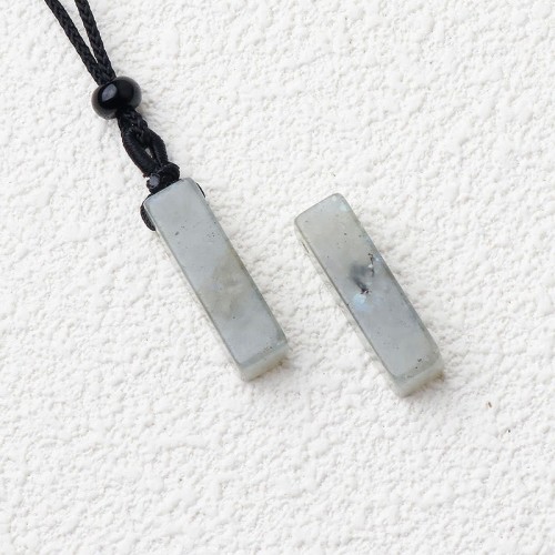 Rectangular Crystal Amethyst Green Aventurine Necklace