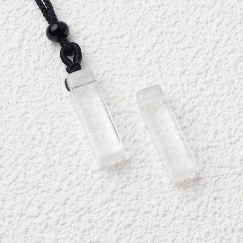 Rectangular Crystal Amethyst Green Aventurine Necklace