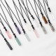Rectangular Crystal Amethyst Green Aventurine Necklace