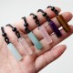 Rectangular Crystal Amethyst Green Aventurine Necklace